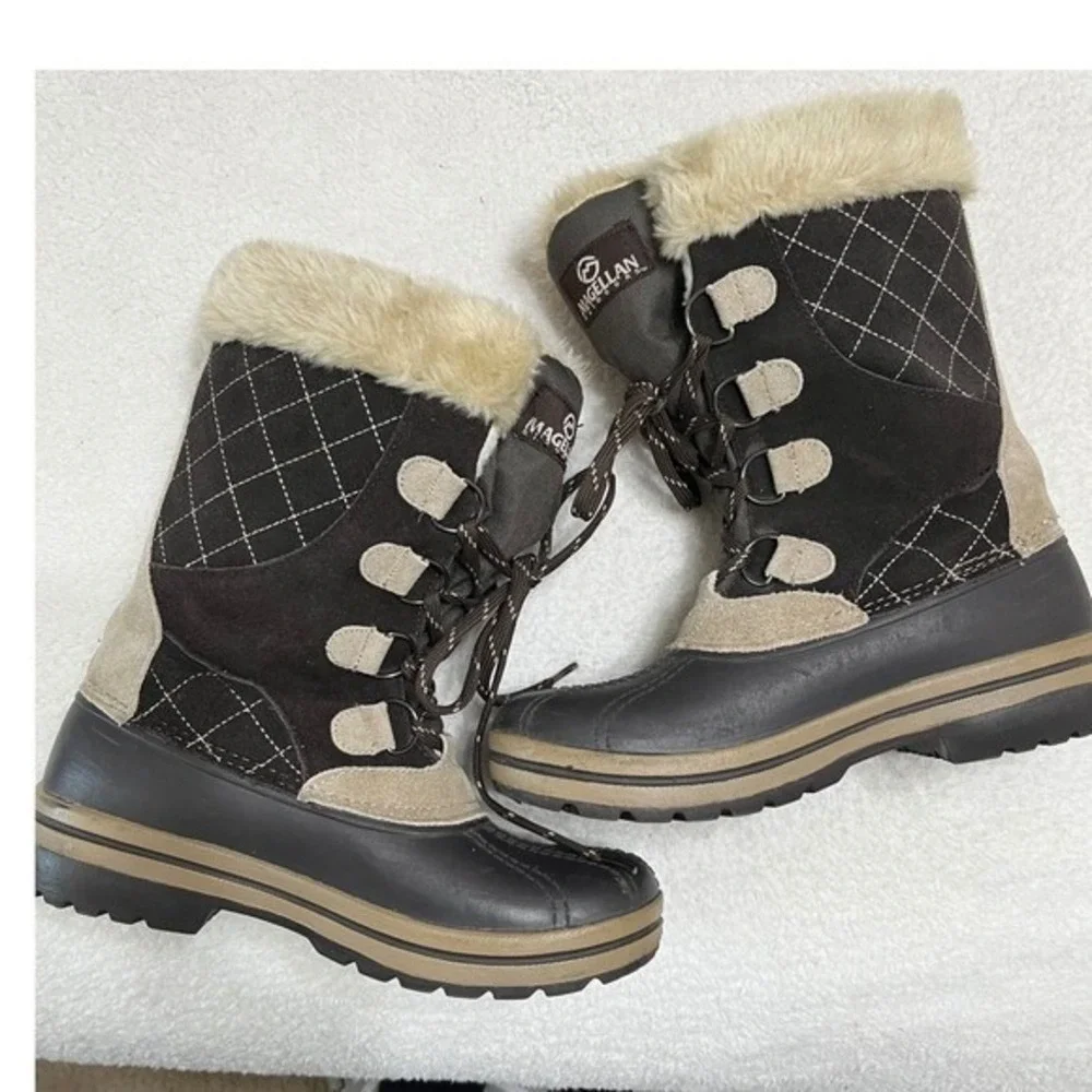 Magellan Womens Winter‎ Snow Boots Insulated Waterproof Fur Lined Size 7